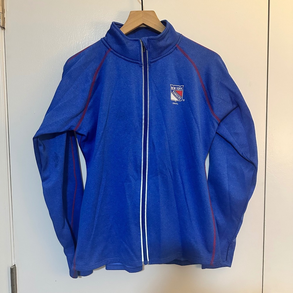 NHL | New York Rangers Hockey Women's Royal Blue Full Zip‎ Track Jacket, Size L